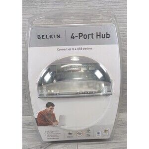 Belkin USB 4-Port Hub F5U021v for Gaming Keyboard, Desktops, Printers, Mouse New